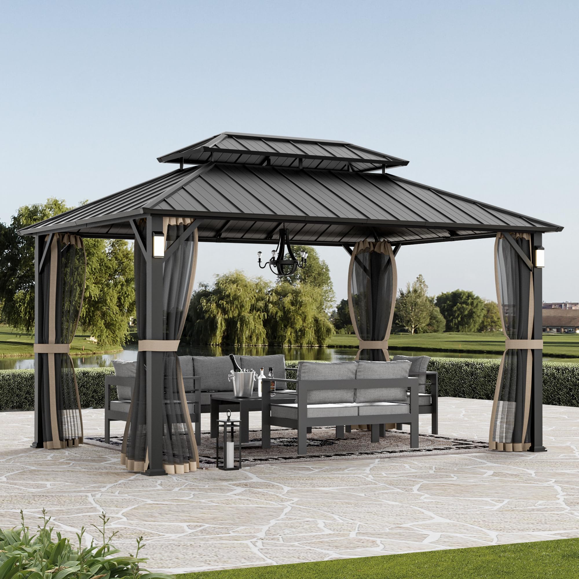 Modern Shade Horizon 10x14 Hardtop Gazebo