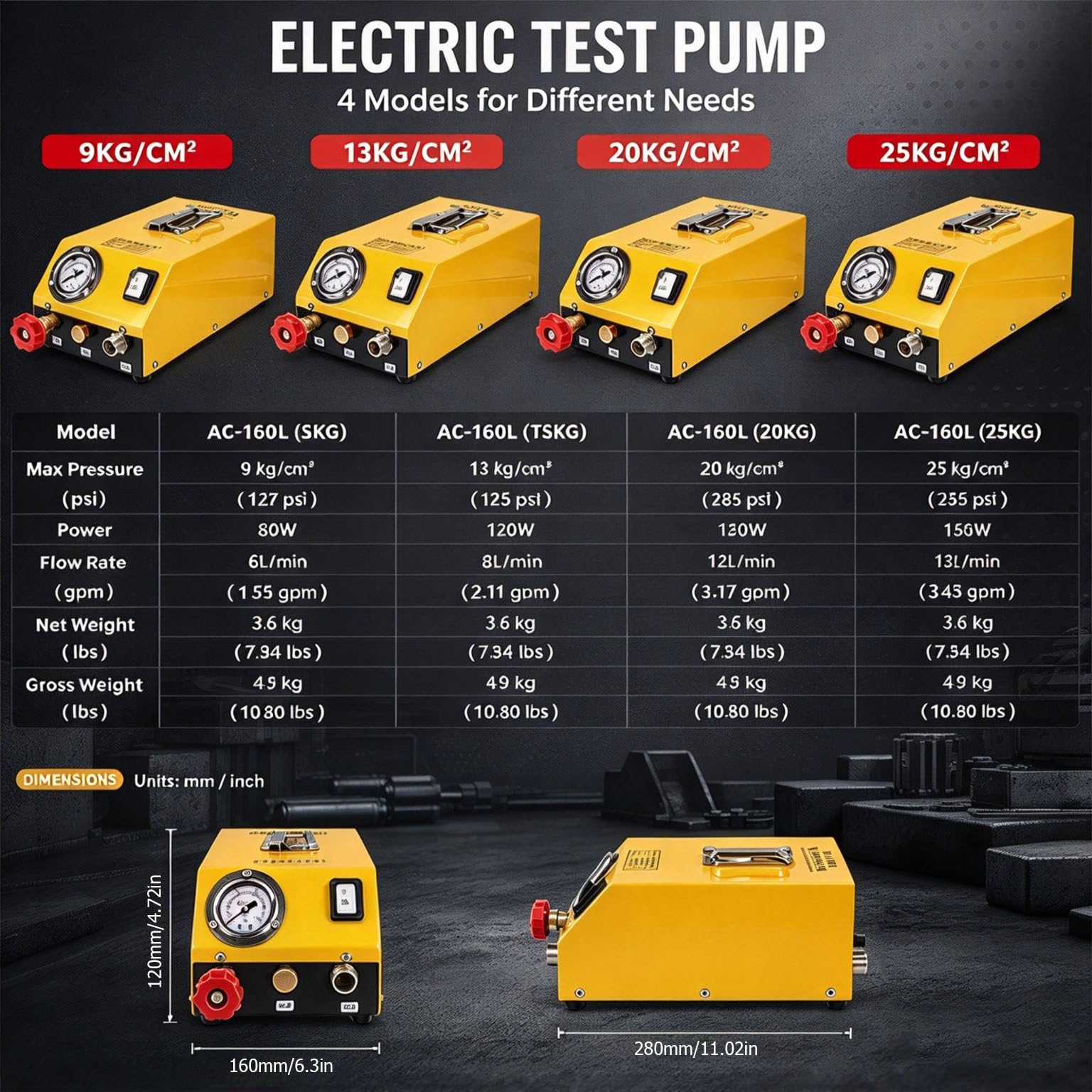Pompa Do Prób Hydrostatycznych 9–25Kg Lithium-Battery-9KG