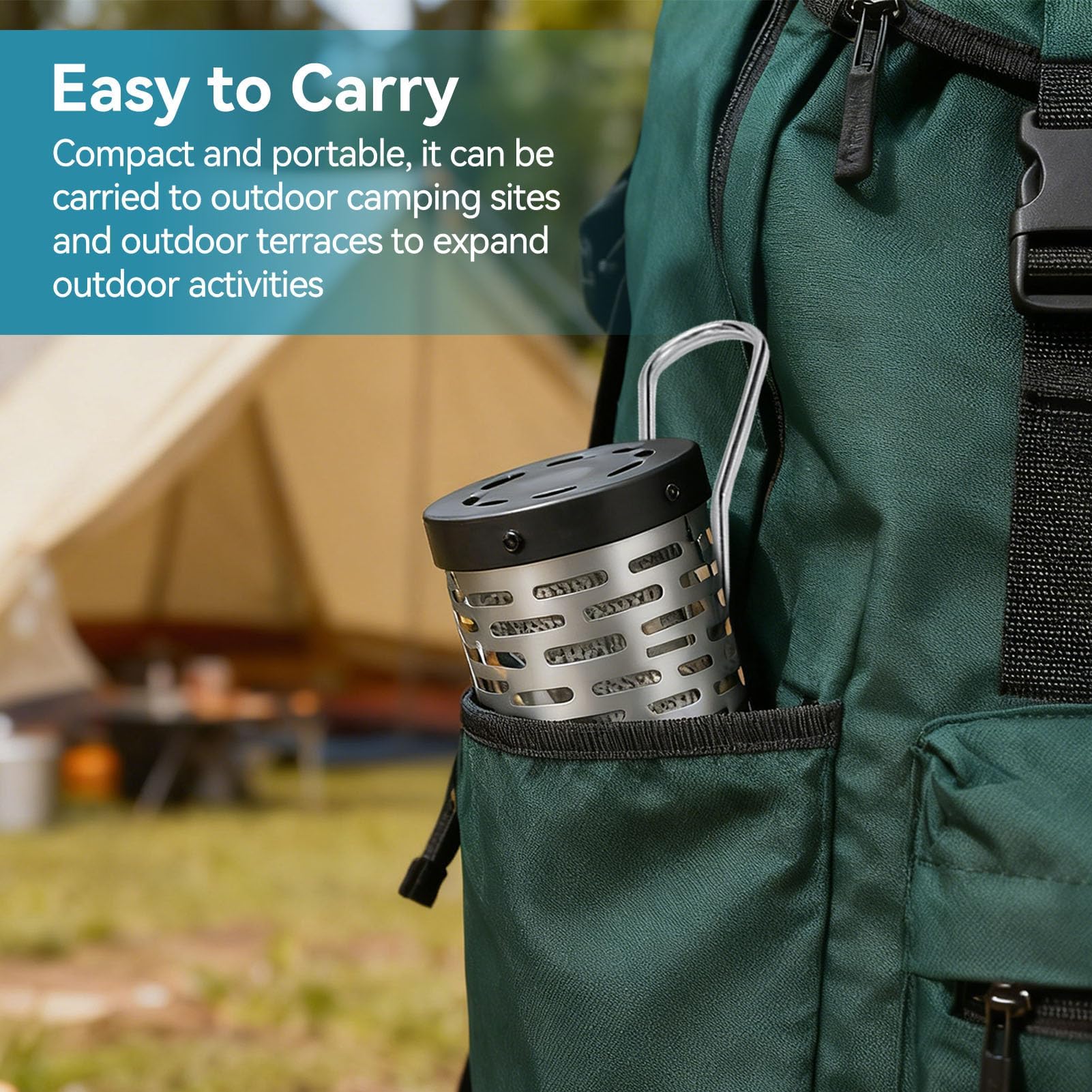 Camping Mini Heater, Verwarming Stove Cover Tent Verwarming Roestvrij staal Cover voor Outdoor Wandelen Backpacking Tuin, terras & gazon
