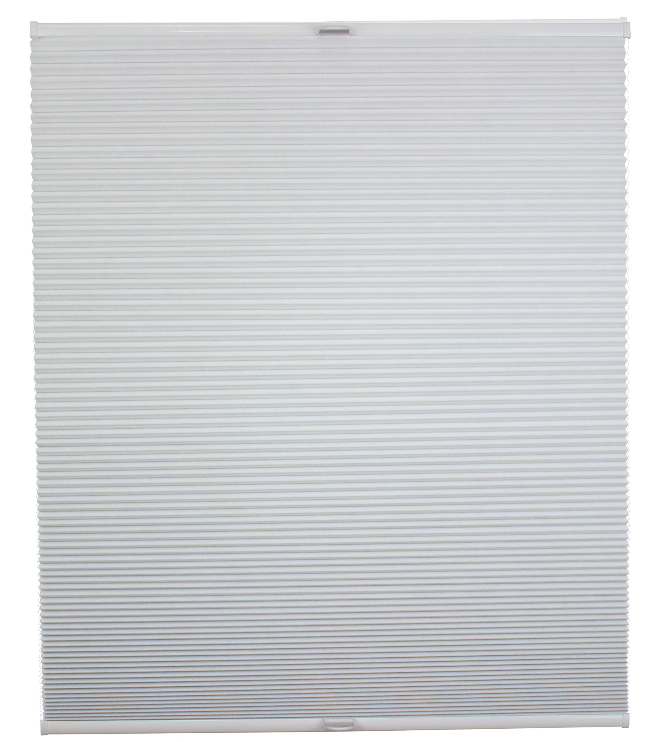 Wabenplissee nach Maß Thermo Plissee Rollo viele Größen und Farben lichtundurchlässig verdunkelnd Montage Glasleiste Tür Fenster Hitzeschutz (Breite 20-50 cm x Höhe 30-100 cm, Weiß)