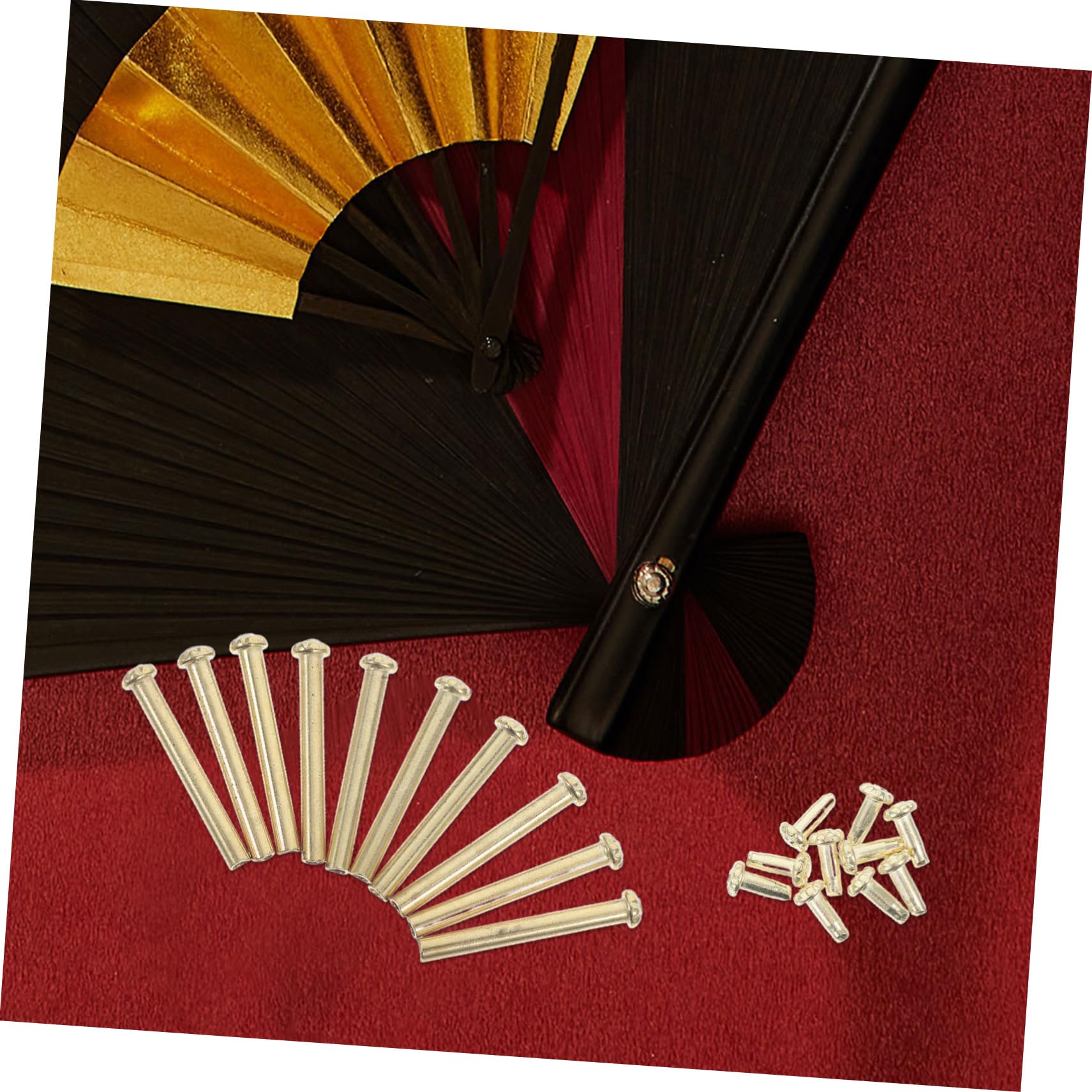 Kit De Remaches Plegables Para Abanico De Mano - Acero Inoxidable - Pack De 5 Juegos - Fácil Reparación