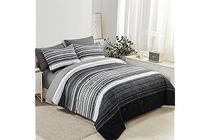 Effortlessly Modern: KAKIJUMN 7-Piece Queen Comforter Set for Teen Boys