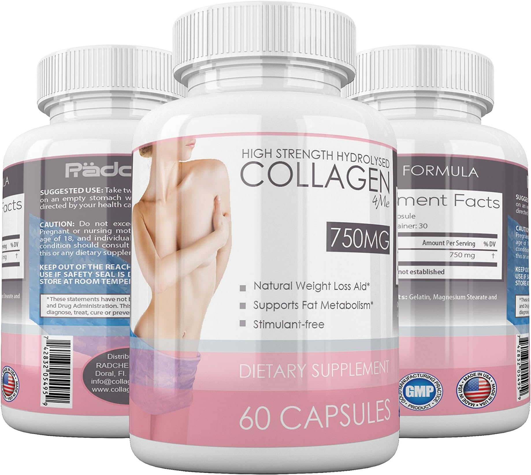 Premium Collagen Hydrolyzed By Collagen4me - Anti-Aging Nutritional Supplement - Natural Weight Loss Aid - Skin, Nails & Hair Rejuvenation - Supports Bone & Muscle Health – Supports Fat Metabolism –