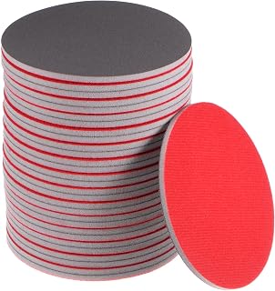 uxcell 30pcs 1500 Grit Sanding Sponge 6 Inch Hook and Loop Sponge Sanding Disc Wet/Dry for Car Wood Drywall Metal