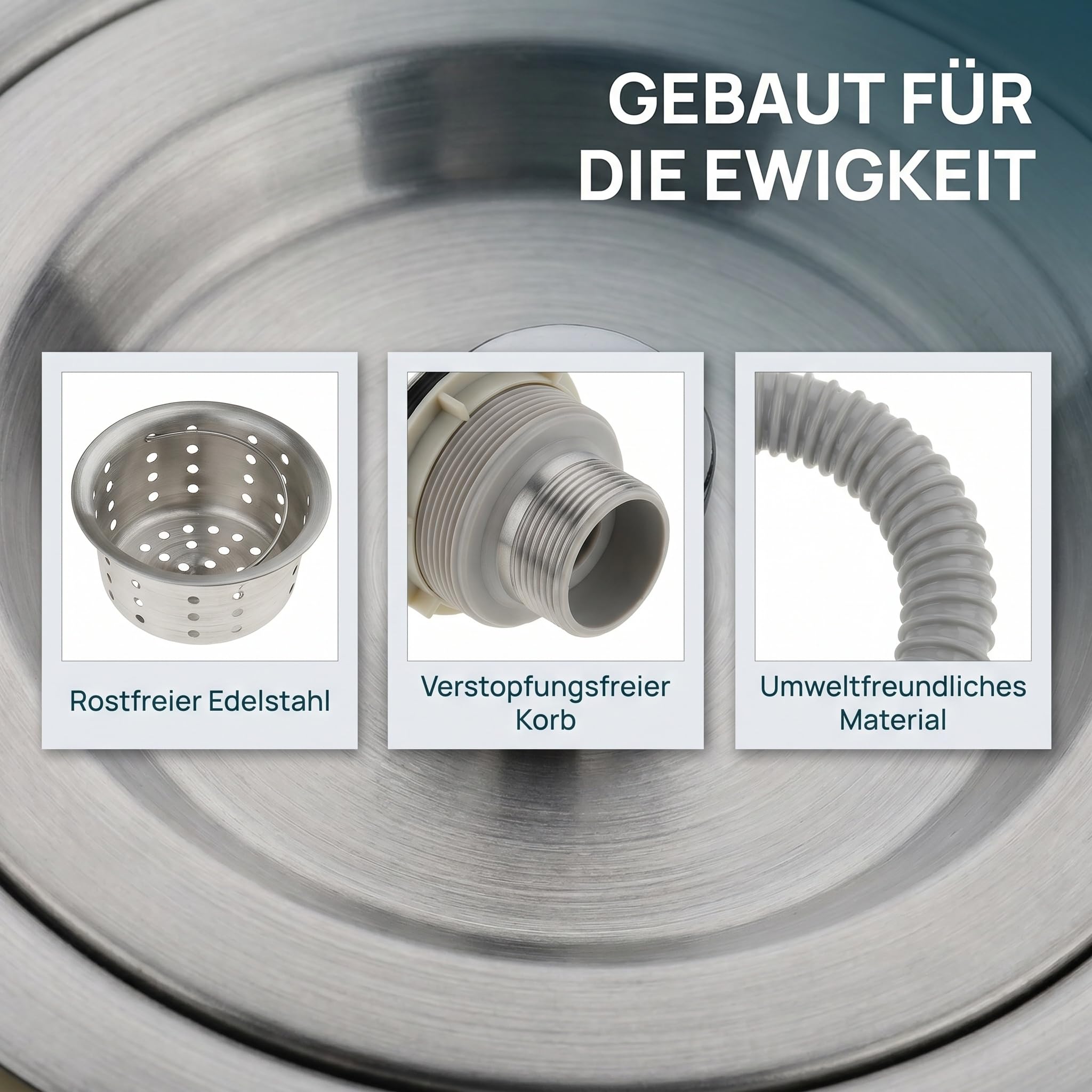 Sharplace Rostfeste Friseur Abfluss Set, Badewannen-Abflussstopfen, Universeller Waschbecken mit Rohr, Rostfeste Friseur Abfluss Set, Salon Shampoo Schüssel Rückspülbecken Haarsieb für Zuhause