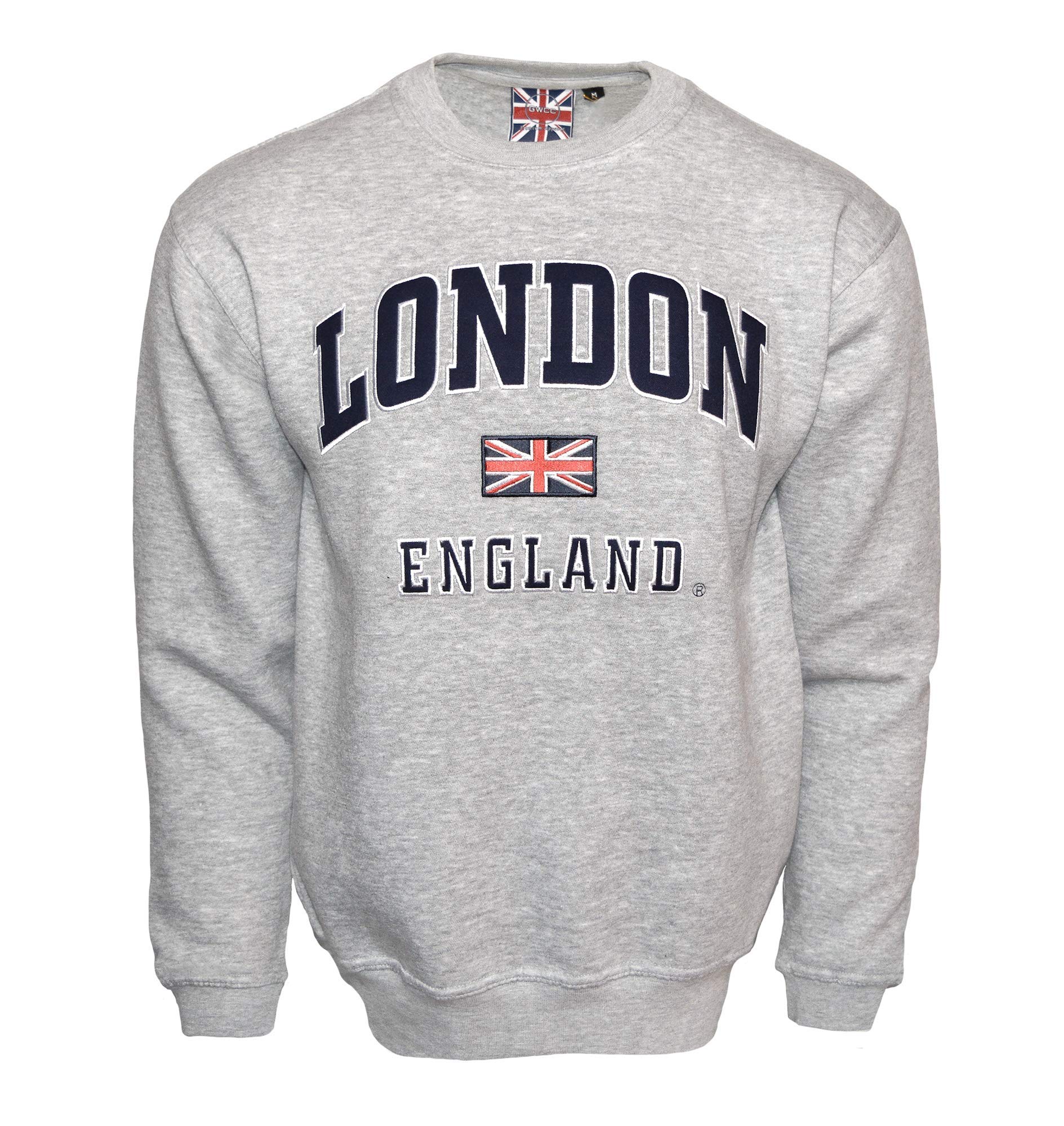 LE201GN Unisex London England Sweatshirt Grey Navy XS-2XL