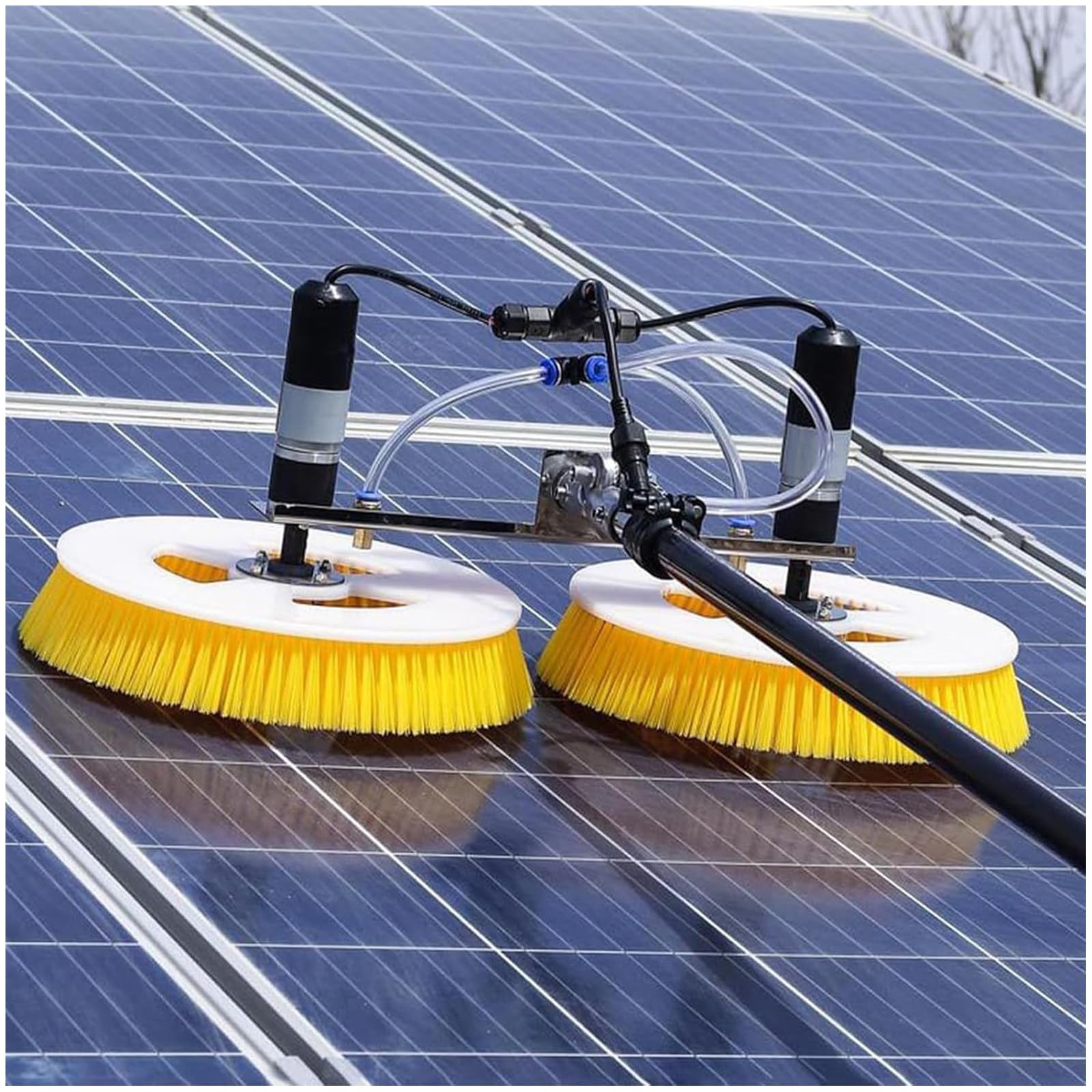 HADECOLL Solar Panel Cleaning Kit With Telescopic Water-Fed Brush And Lithium Battery For Efficient Photovoltaic Maintenance,Lithium Battery-3.5M/11Ft