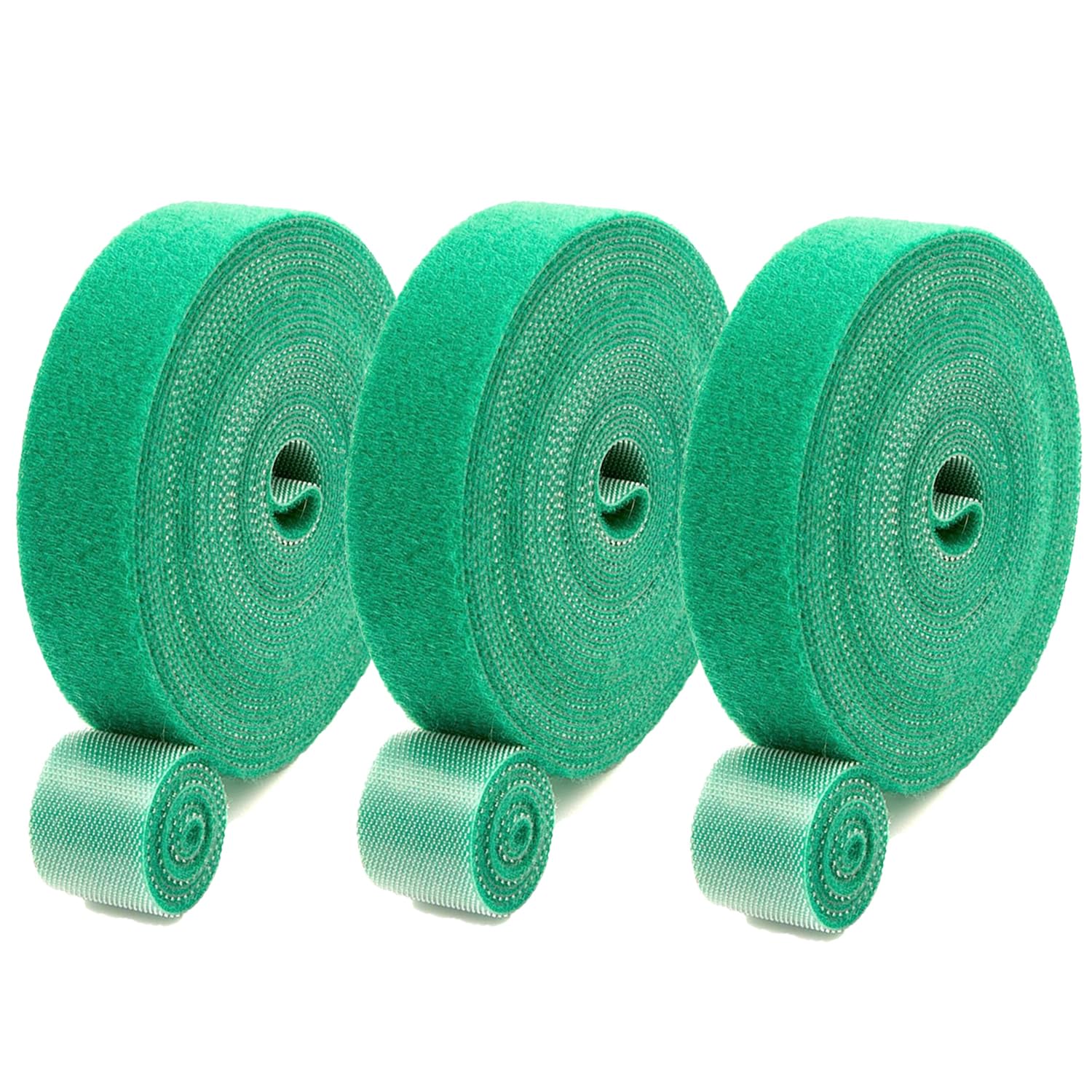 X springPlant Velcro Tape, 3 Roll 5m 1.2cm Reusable Green Garden Tape, Adjustable Plant Support Velcro Plant Ties, Green Velcro Tape for Plants, Green Gardening Tape for Flowers, Tomato, Vines