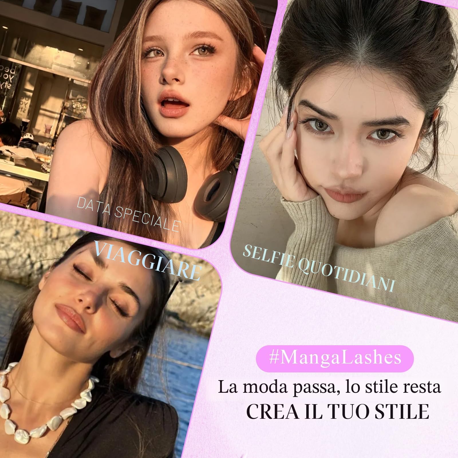 Ciglia Finte Ciuffetti,594PCS 80D+100D Ciuffetti Ciglia Finte Russe Soffici D-Curl 10-18mm Look Naturale Lash Extensions DIY Fai Da Te per Principianti(80D+100D-0.07D1018)
