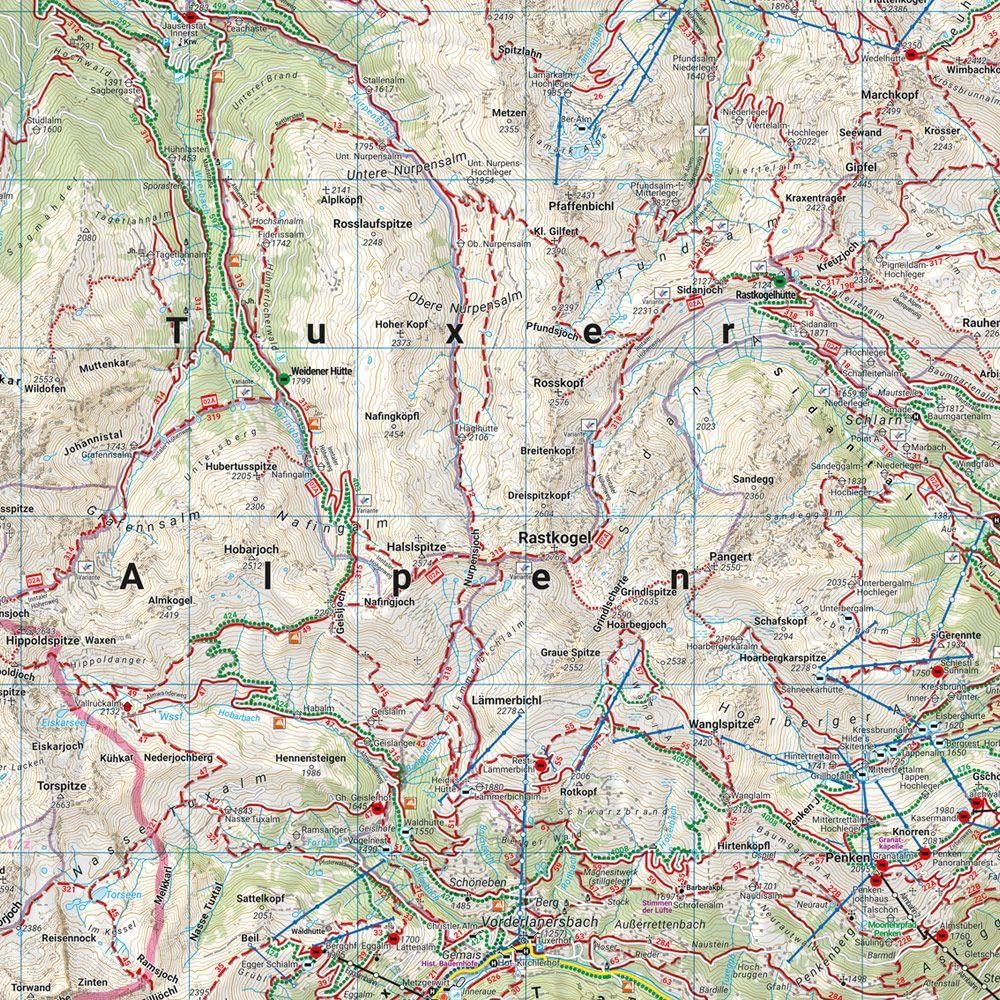 Wk152 zillertaler alpen 1:50k 2023: mit APP, wasserfest und reißfest