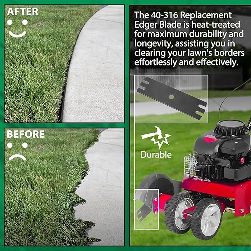 Miniatura 6 de LEFITPA Paquete de 2 cuchillas de repuesto 781-0080-0637 para MTD 250-586-013 250586 para máquinas de patio 256-587-700 máquinas de patio