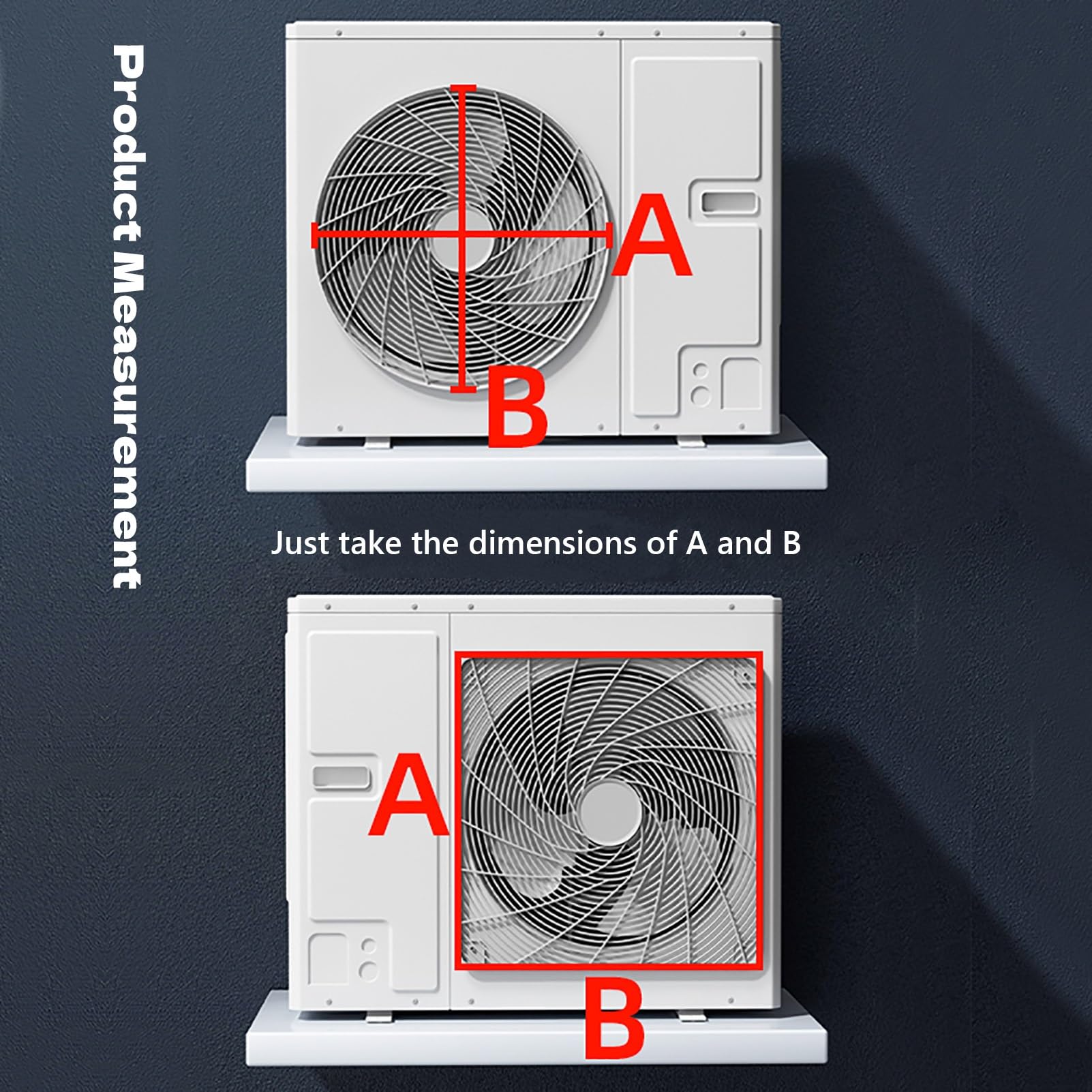 Déflecteur de Vent Externe pour climatiseur, Protection du condenseur, écran de Ventilation extérieur en Acier galvanisé, Accessoire de Ventilation Efficace pour systèmes de Chauffage, Venti