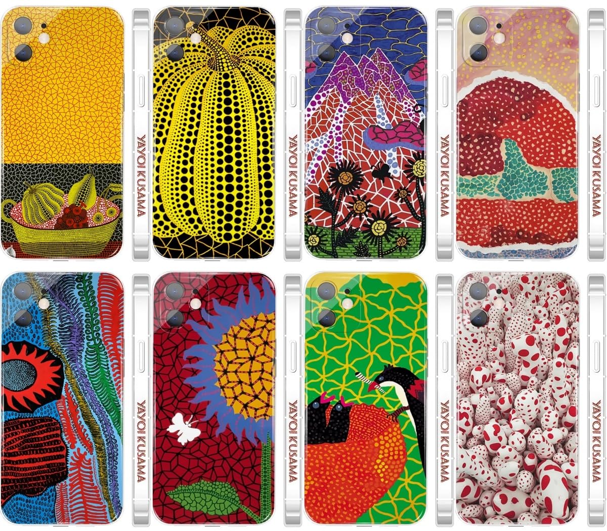 Amazon.co.jp: スマホケース 草間彌生 ットアートドットの名画