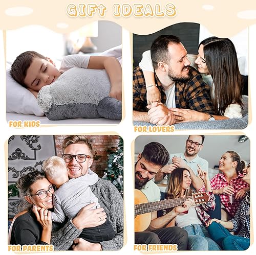 Miniatura 7 de Poen 39 Inch Giant Seal Plush Stuffed Animal Large Fat Soft Cuddly Grey Cute Hug Seal Plush Toy Adorable Big Pillow Gift for Kids Sleeping Companion