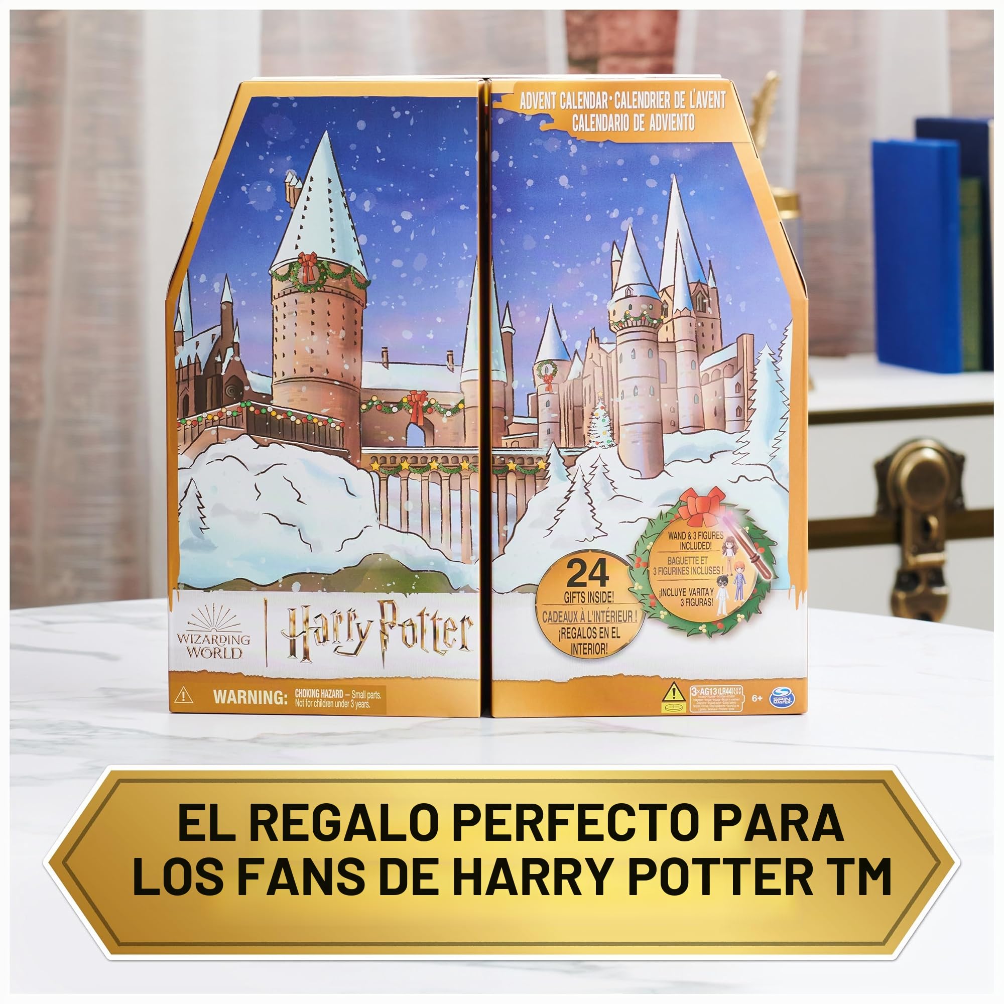 Wizarding World, Harry Potter, Calendario de Adviento de Magical Minis con 24 regalos, Calendario de cuenta atrás para Navidad con juguetes sorpresa, Juguetes para niños y niñas a partir de 6 años