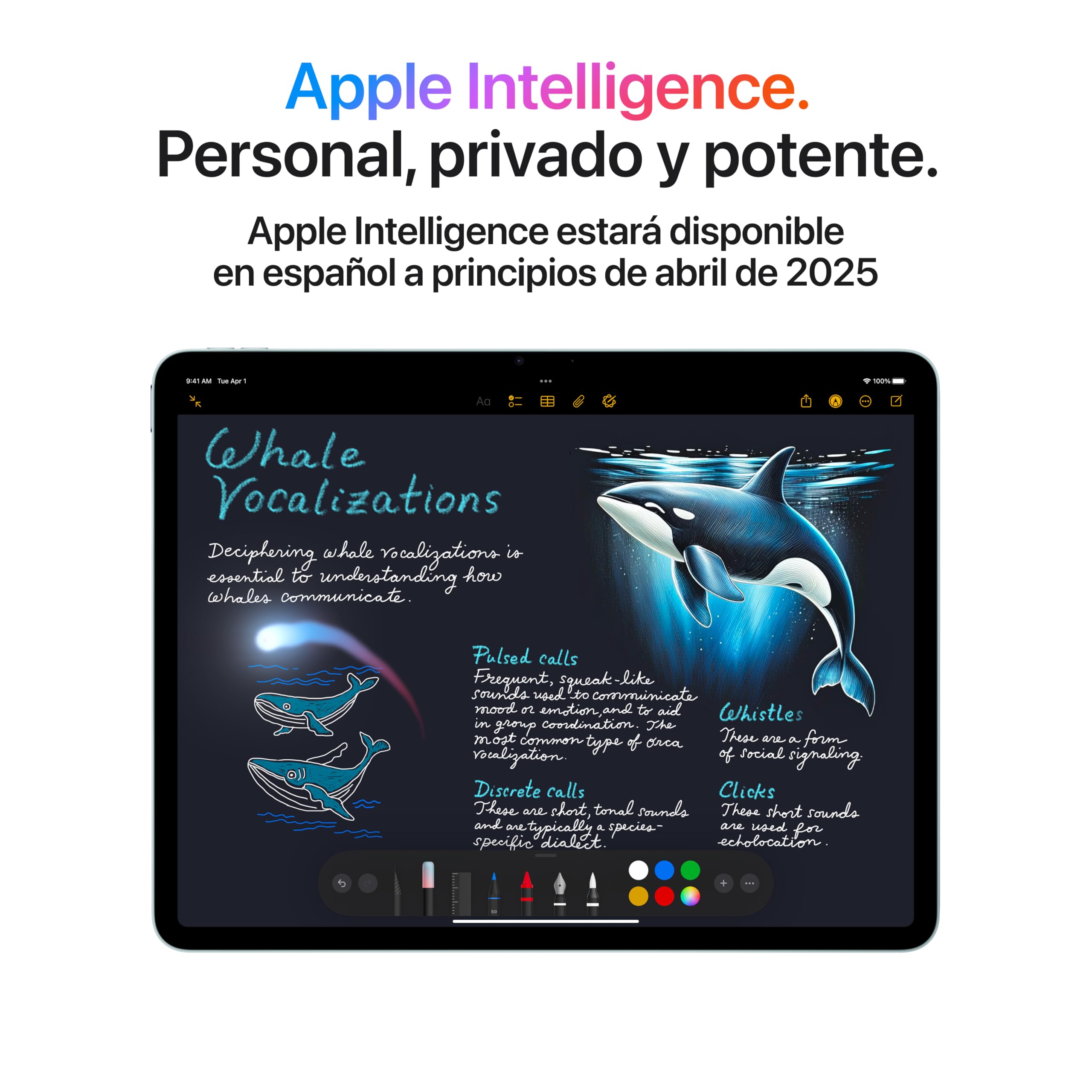 Apple iPad Air de 13 Pulgadas con Chip M3 diseñado para Apple Intelligence, Pantalla Liquid Retina, 128 GB, cámara Frontal/Trasera de 12 Mpx, Wi-Fi 6E, Touch ID — Blanco Estrella — view 3