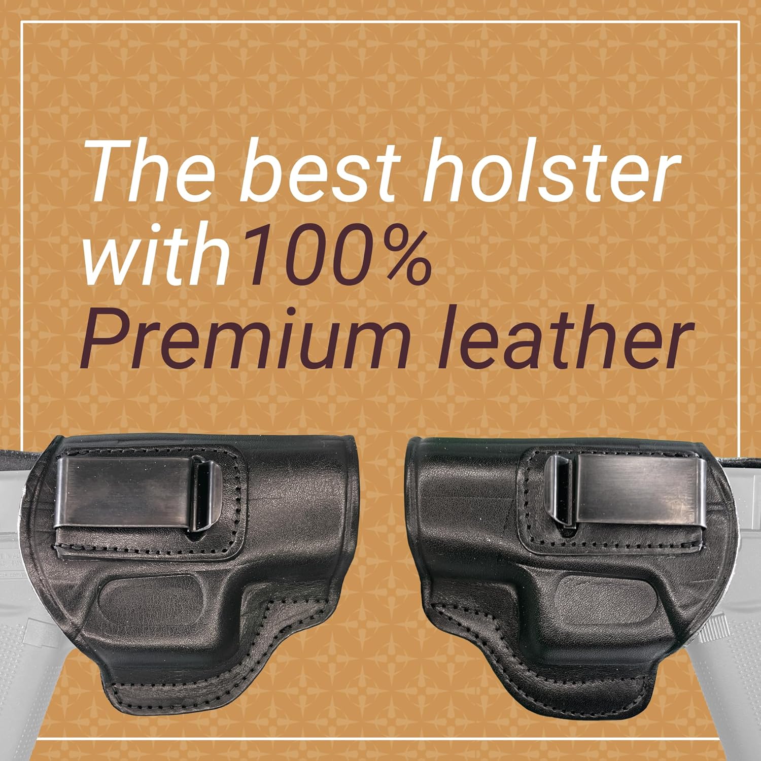 Cardini Leather Premium IWB Concealed Carry Holster - Fits Glock 43, 43X & Taurus G2C