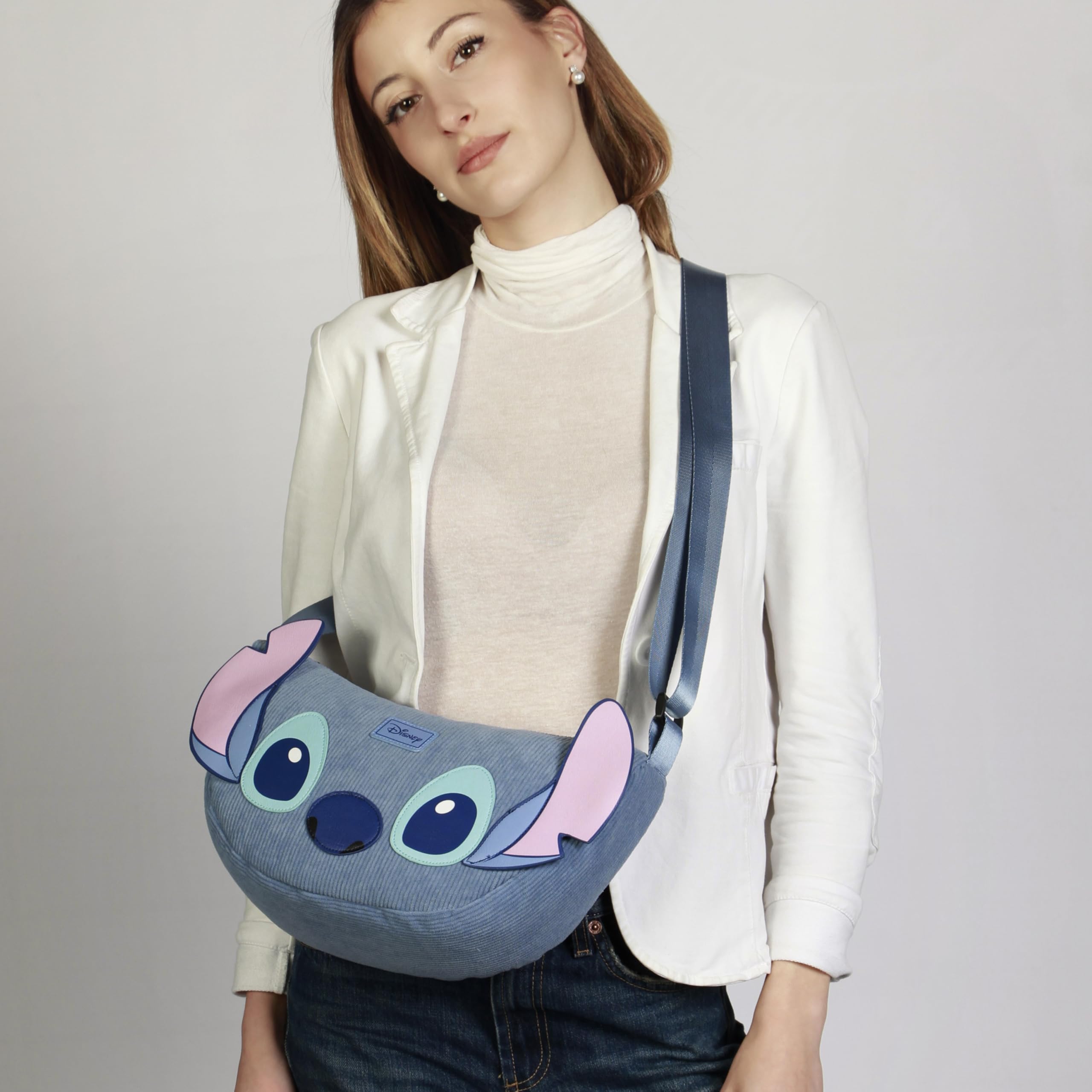 Disney Lilo et Stitch Sight-Sac à Bandoulière Oval Roy, Bleu, 34 x 20 cm