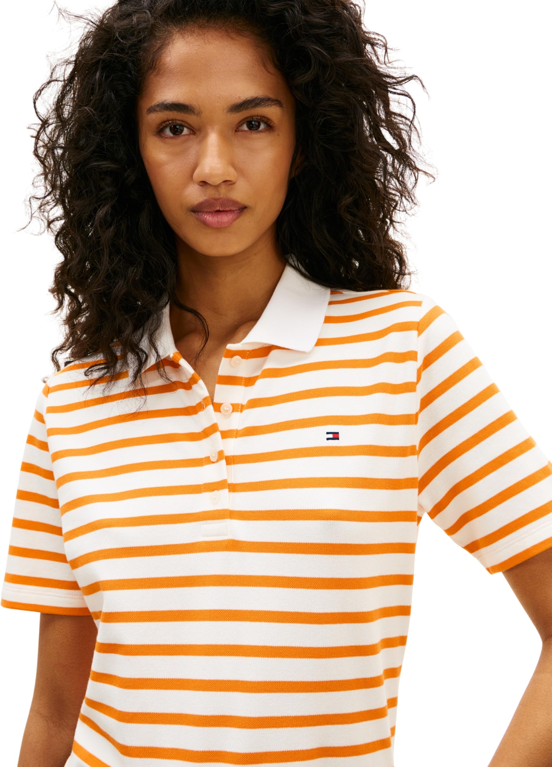 Tommy Hilfiger Polo Manches Courtes Femme 1985 Pique Regular Fit