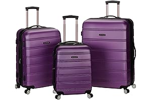 Melbourne Hardside Expandable Luggage With Spinner Wheels Purple 3 Piece