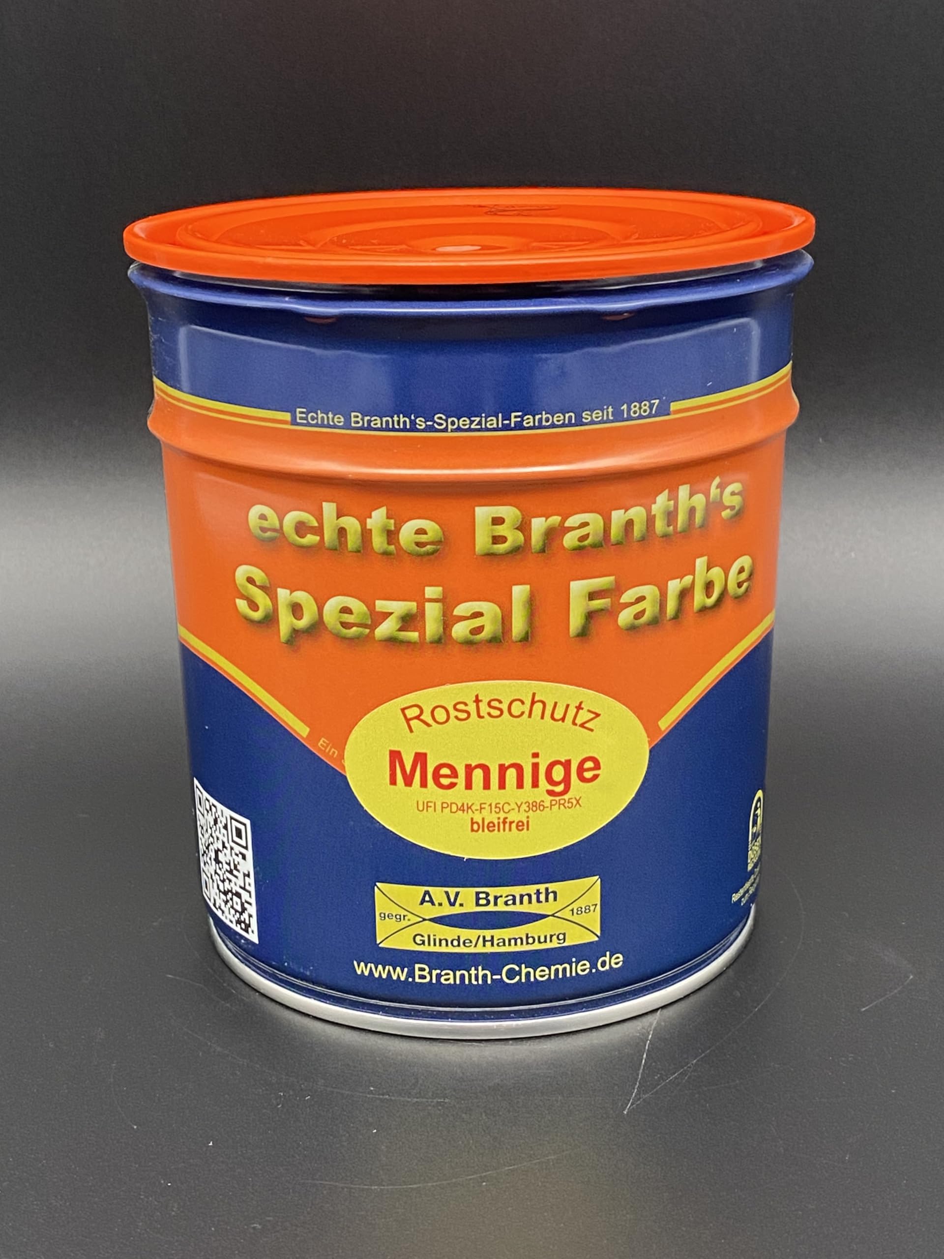 Branth's Rostschutz Mennige Orange 750ml - F.W.Colours
