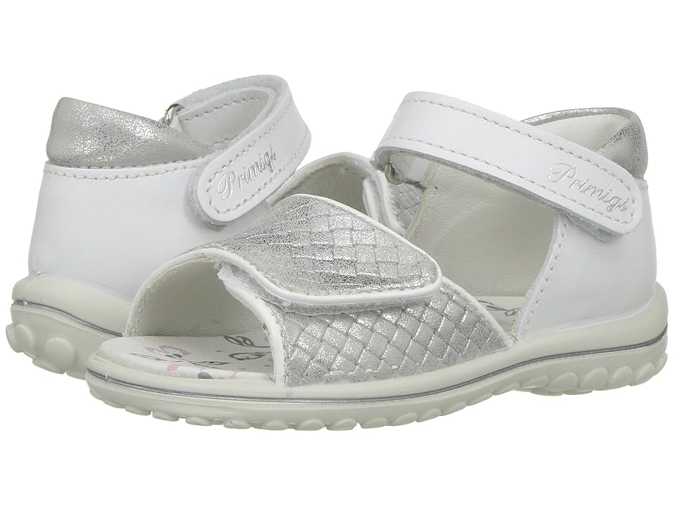 

Primigi Kids PSW 13619 (Infant/Toddler) (White/Silver) Girl's Shoes