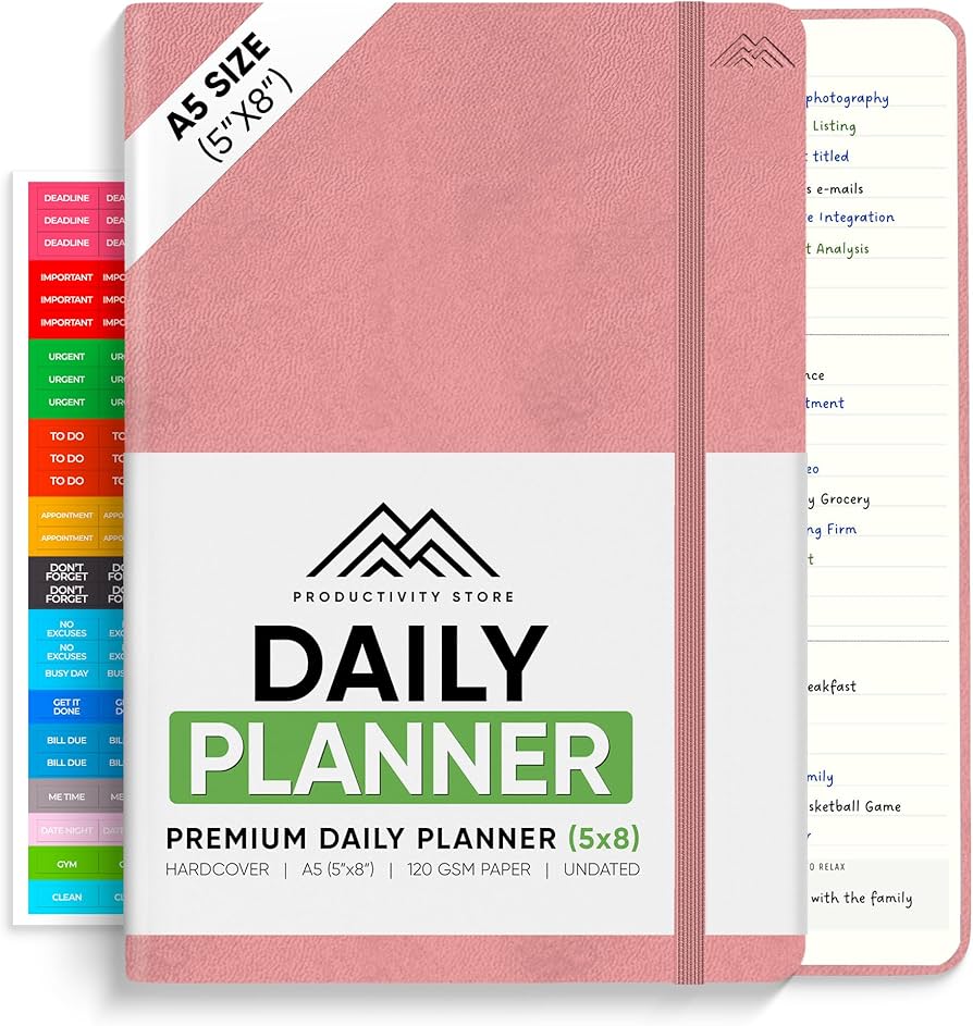 amazon-com-daily-planner-2025-5-x-8-the-ultimate-daily-workflow-planner-with-hourly-schedule-task-list-to-achieve-your-goals-by-productivity-store-a5-pink-office-products
