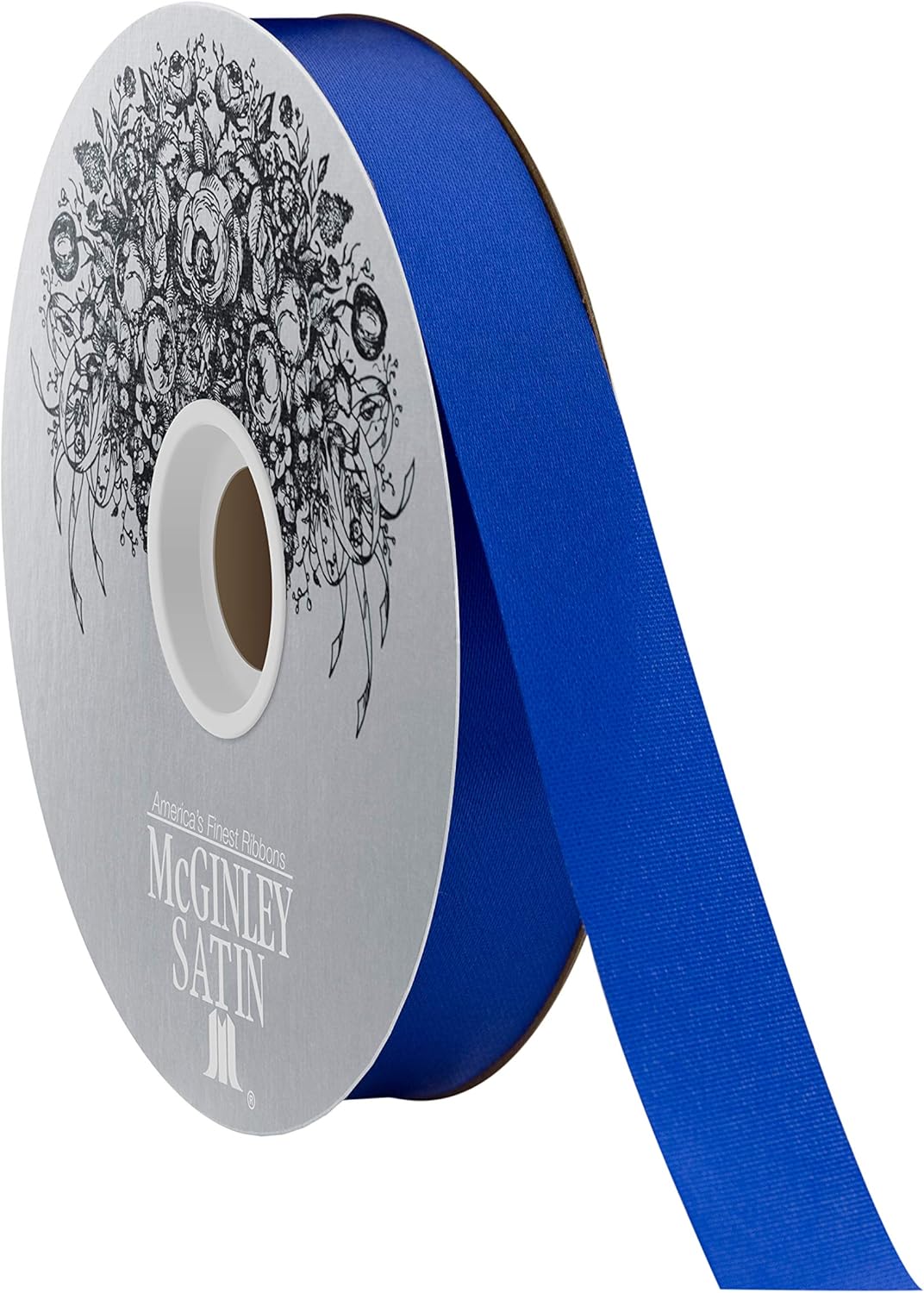 McGinley Mills 7/8" W Acetate Satin Ribbon, Royal Blue, 100