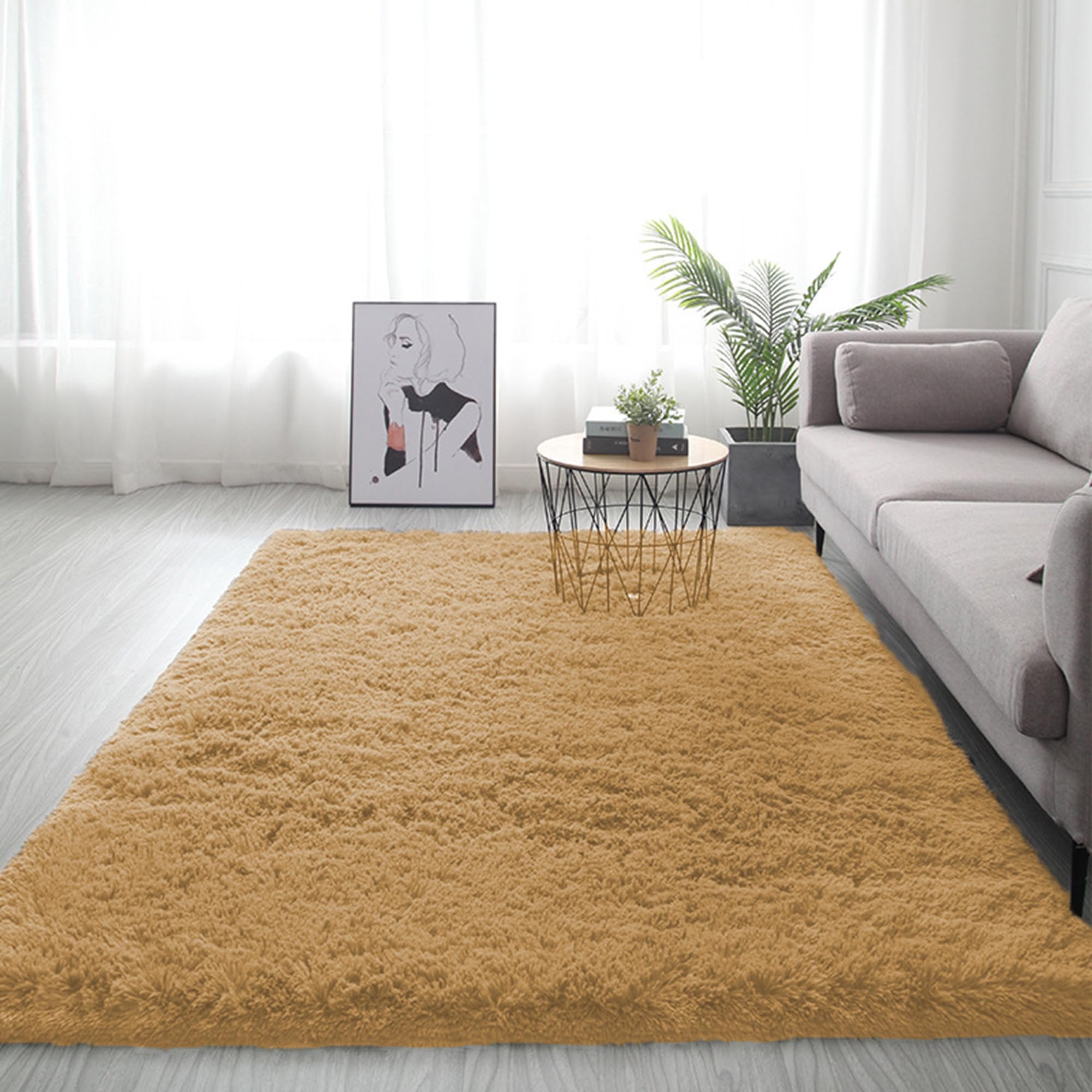 Tapis lavable antidérapant résistant aux glissements pour salon et chambre