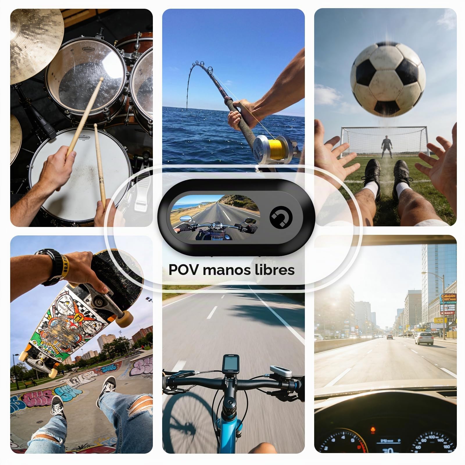 Xilecam Mini Camara Deportiva con Tarjeta de Memoria de 32GB, Camara Moto con Accesorios Cámara Casco Moto Ideal para Usar como Regalo Amiga(Negro Brillante)