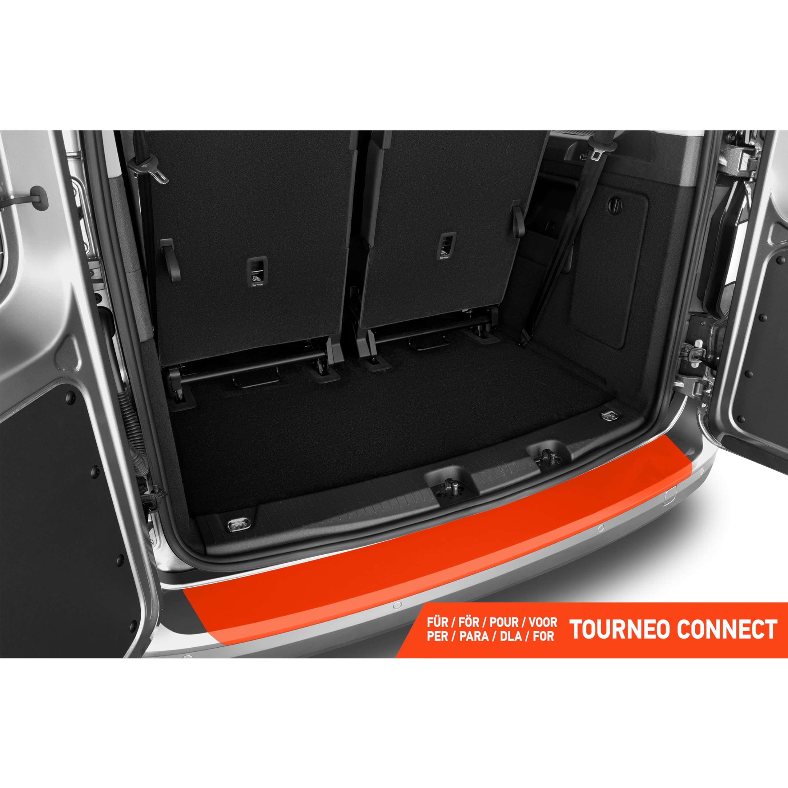 Luxshield folia ochronna na krawędź załadunkową kompatybilny z Ford Tourneo Connect 3 (III) I 2022-2026 - ochrona przed zarysowaniami, folia ochronna na lakier - przezroczysty błyszczący
