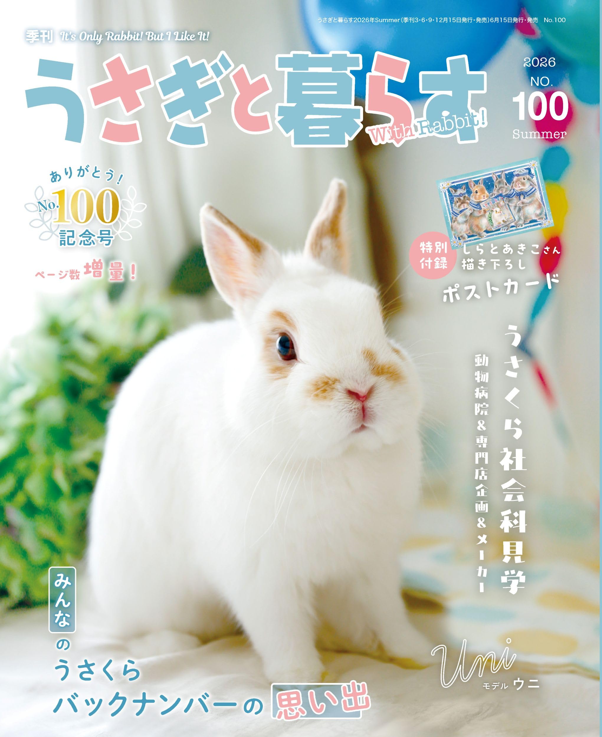 Amazon.co.jp: うさぎと暮らす No100（2026年Summer） : うさぎと