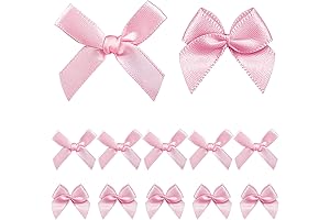 300Pcs Mini Pink Bows - 1.5" Mini Bows