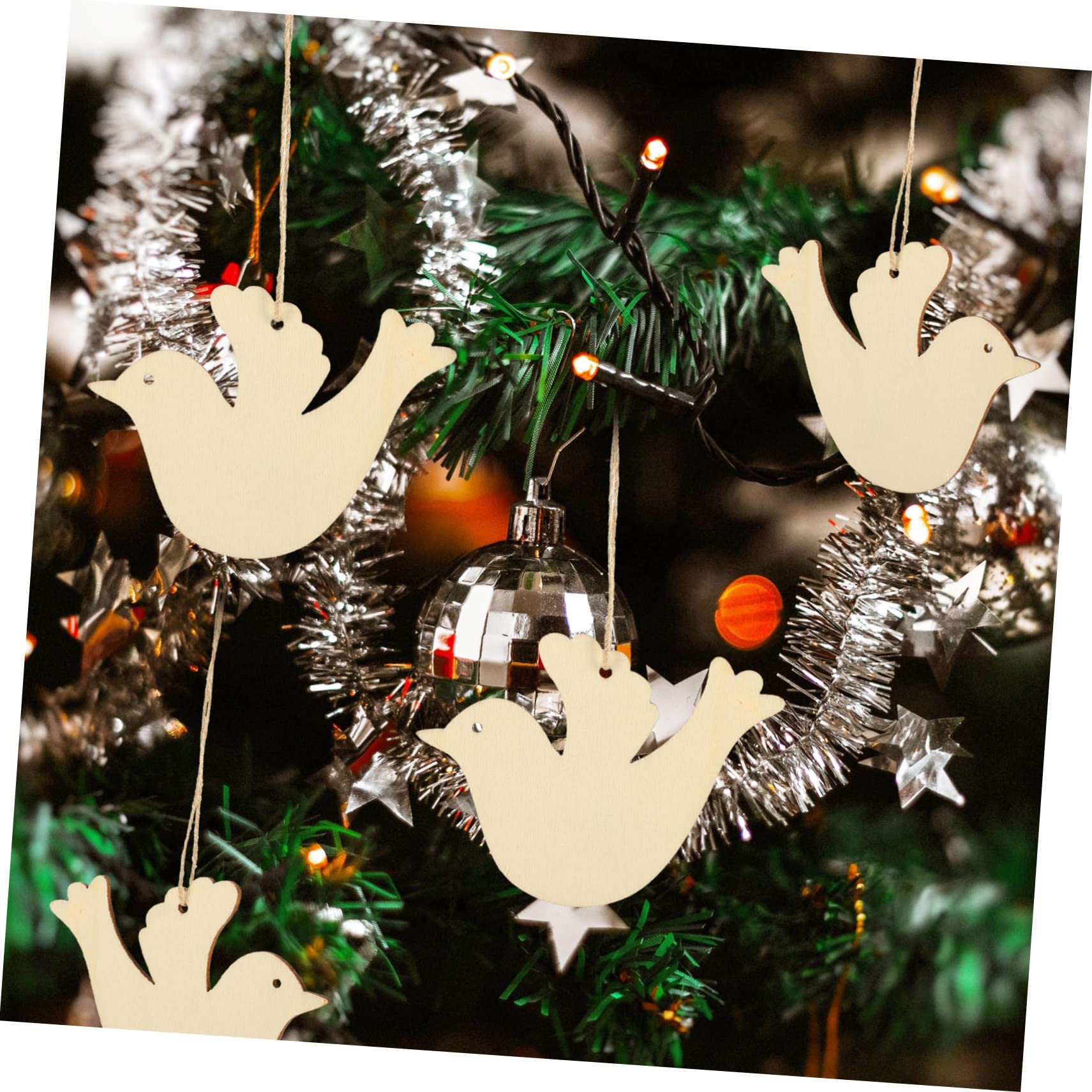 STOBOK 3sets Pendi Decorativi Legno Incompleto Per Natale Ciondoli Fai Da Te Per Decorazioni Natalizie Adatti Per Alberi Pareti e Finestre Divertenti Attività Creative Per Famiglie