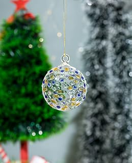 Decorative Multicolored balls for Christmas tree decorations | xmas decorations ideas for home | Egyptian blown glass ornaments | Decorative Balls for christmas tree yard decoration | hand blown glass balls