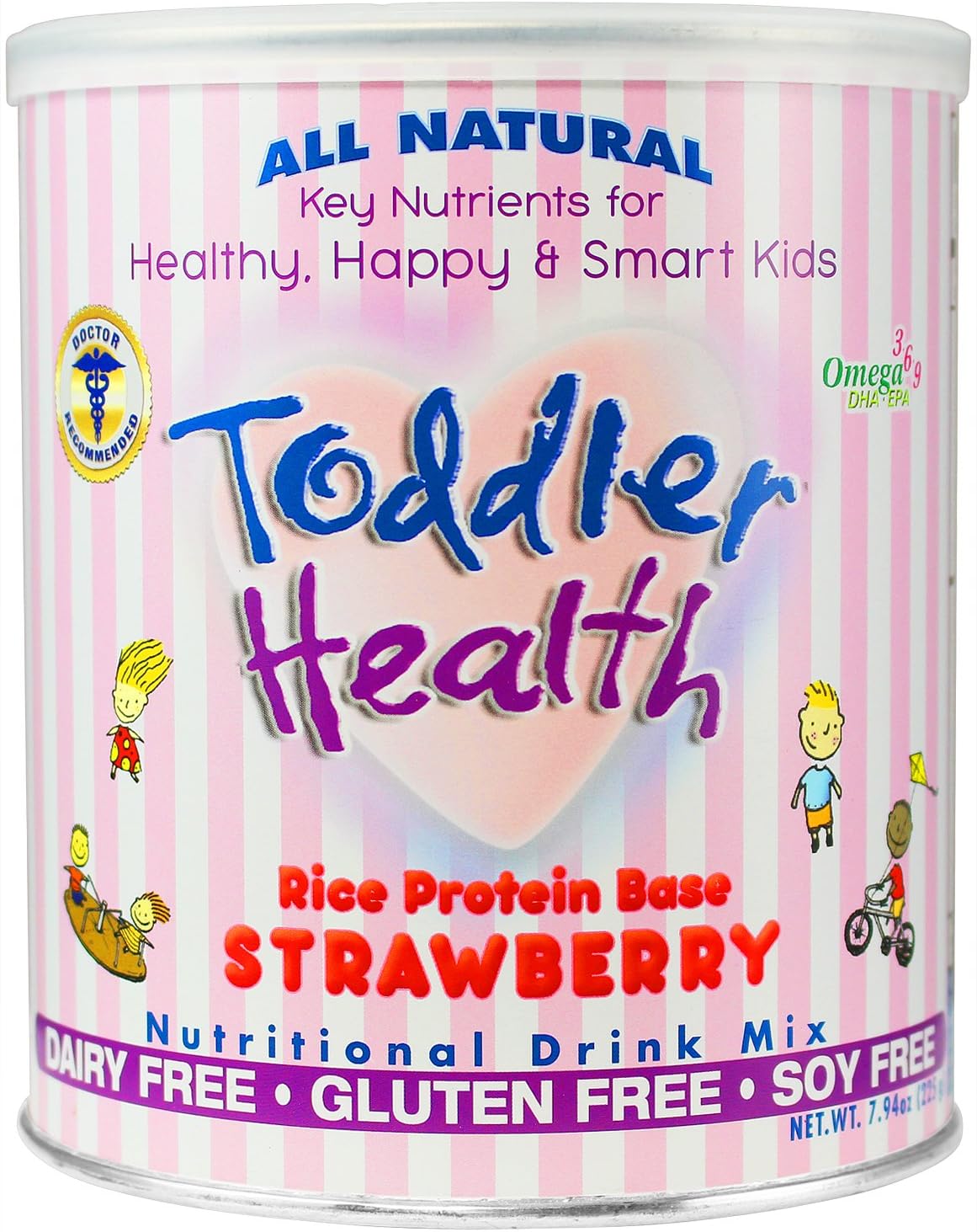 Toddler Health Rice Protein Base Nutritional Drink Mix, Strawberry, 7.94 Ounce
