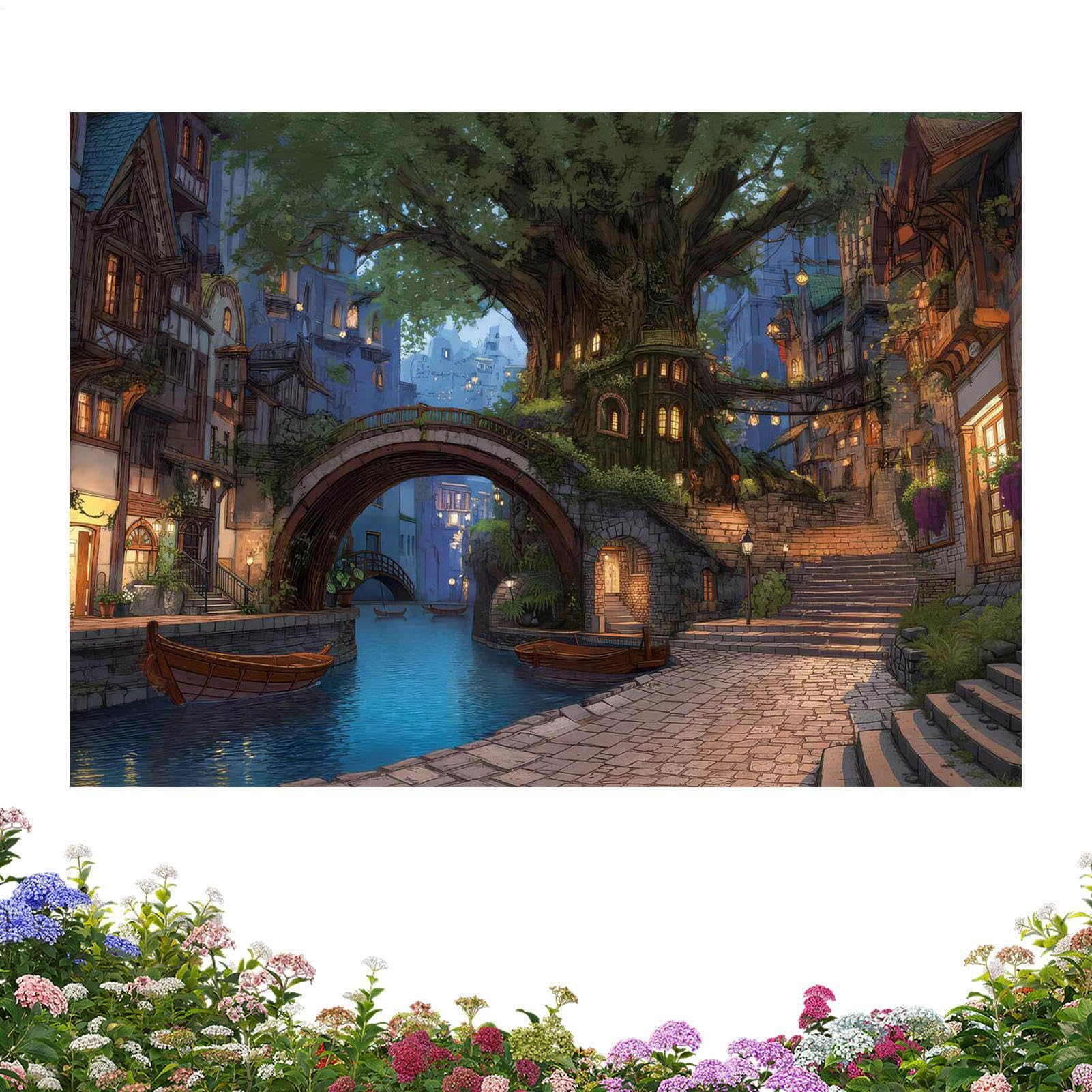 Toile de photo forêt pour cacher un mur et décorer un anniversaire