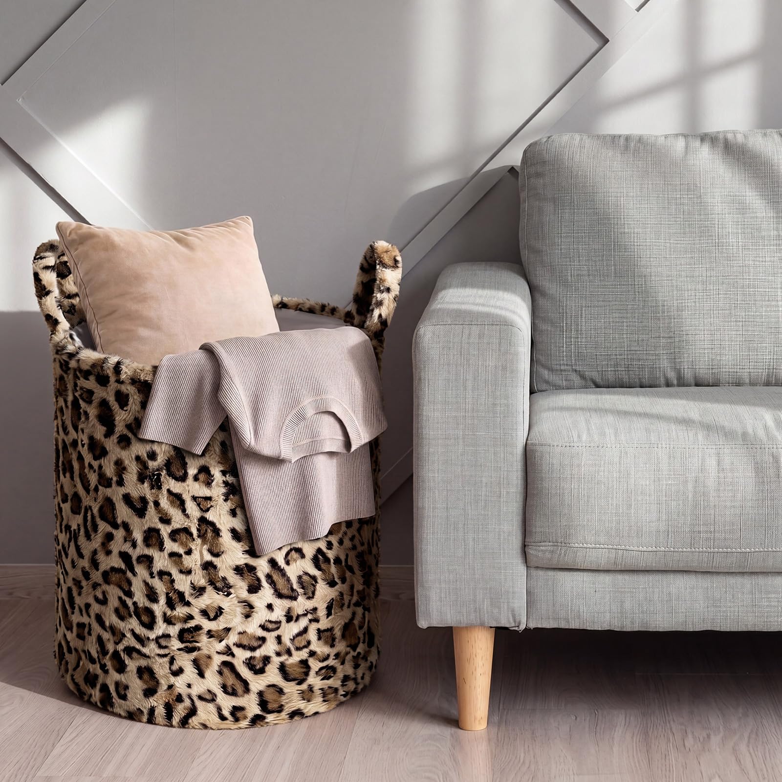 Photo 1 of Ferrochef Leopard Print Laundry Basket