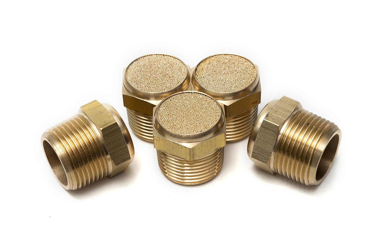 Pneumatic Sintered Bronze Air Breather Vent Muffler 3/4" Male NPT Brass