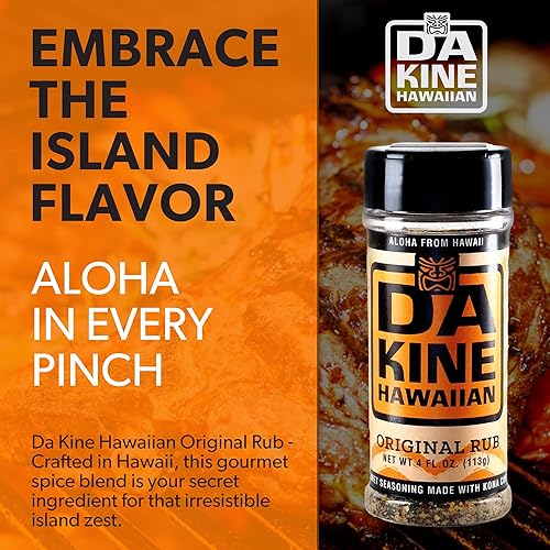 Miniatura 2 de Da Kine Hawaiian Condimento Seco Premium para Barbacoa - Mezcla Auténtica de Condimentos para BBQ, Especias Gourmet Perfectas de Frotación para