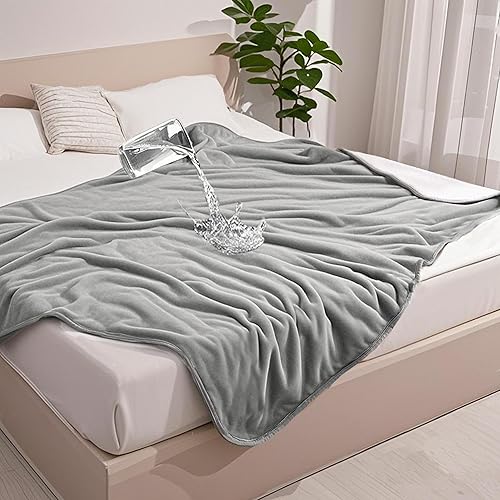 gogobunny - Manta impermeable y reversible de vellón Sherpa para perro, cachorro, gato protege la cama, el sofá y el sillón de líquido, orina y pelo