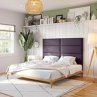 Vista 362 de Jaxx Panelist - Cabecero acolchado moderno, juego de 4 paneles para montar en la pared (cada uno de 11.25 x 38 pulgadas), tamaño King