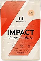 Vista 1 de Myprotein Impact Whey Protein Isolate, 5.5 Lbs (81 Servings) Vanilla, 25g Protein, 3.5g Glutamine & 4.5g BCAA Per Serving, Protein Shake for Muscle