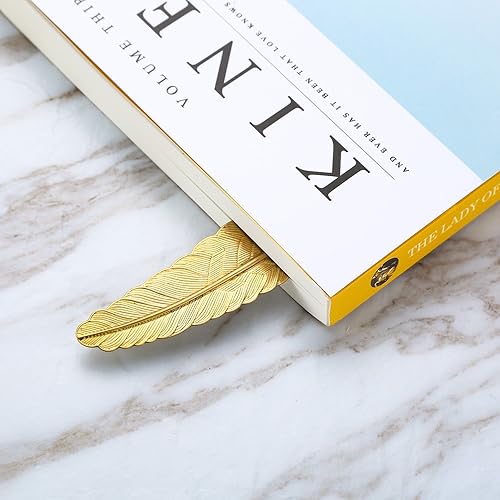 Miniatura 5 de Gejoy 8 marcadores de plumas de metal, varios marcadores de metal con forma de pluma para adultos y niños (juego 1)