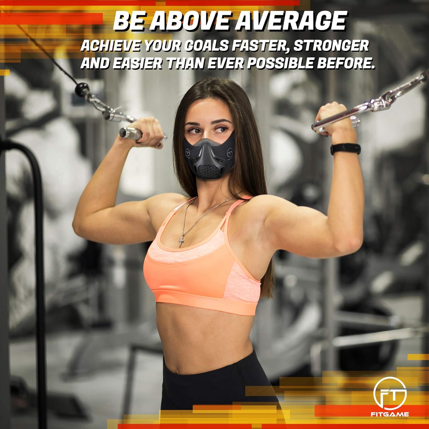 FITGAME Workout Mask | 24 Breathing Resistance Levels - Fitness Mask | Training in High Altitude Simulation - Increase Cardio Endurance | Bonus Sport Bracelet and Box Included (Black) : Sports & Outdoors