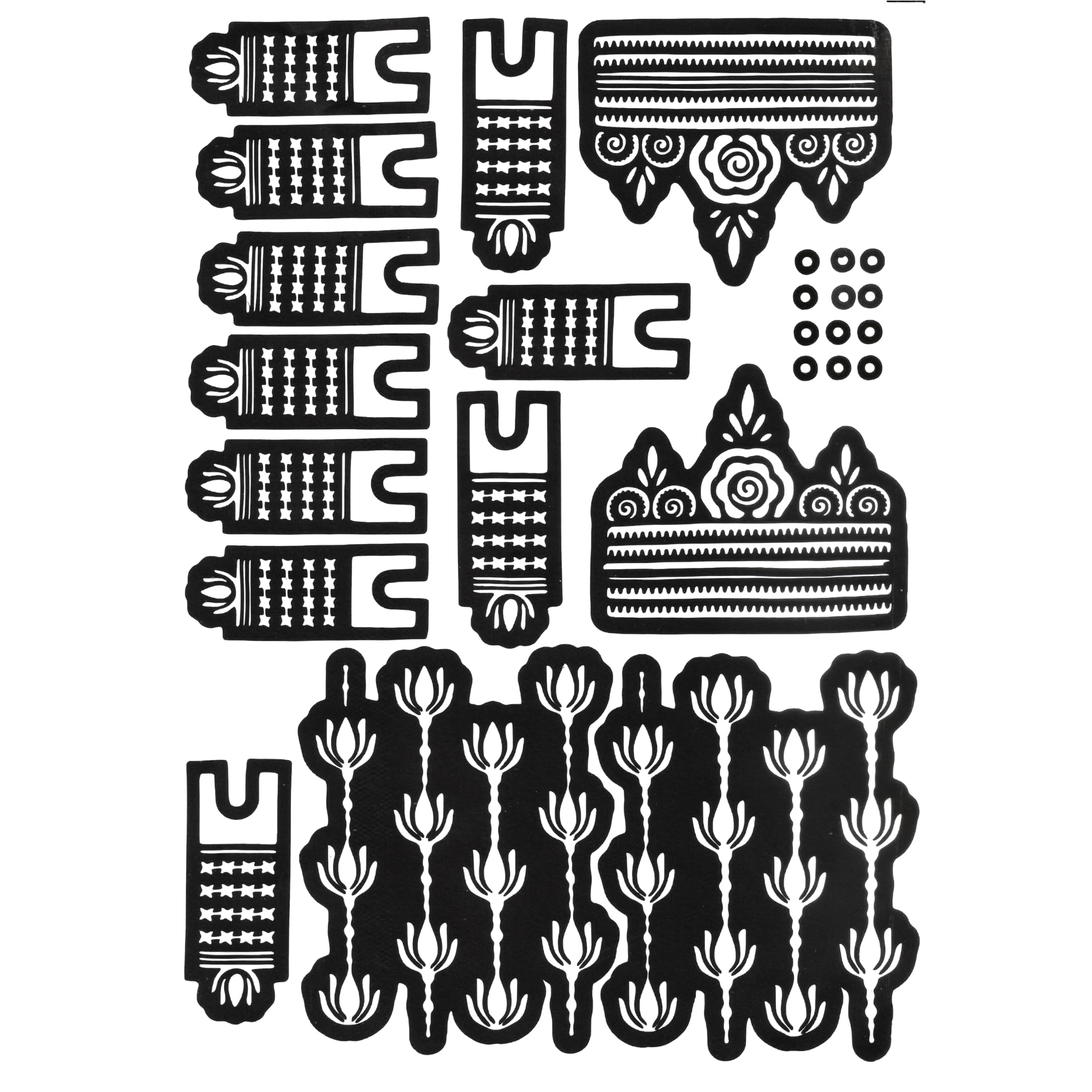 Finger Mehndi Stencil for Hands | Reusable Henna Tattoo Stencil | Bracelet & Finger Mehendi Design Sticker | Easy DIY Application | Festival Collection-picture-38