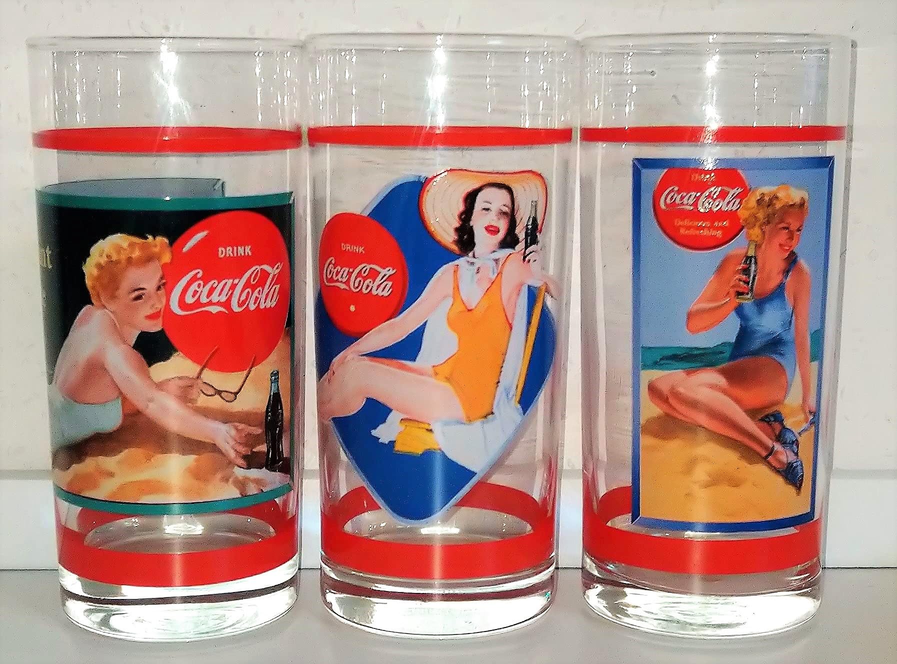 LOT DE CINQ Verres Pin Up .Vintage 1970 EUR 10,00 - FR