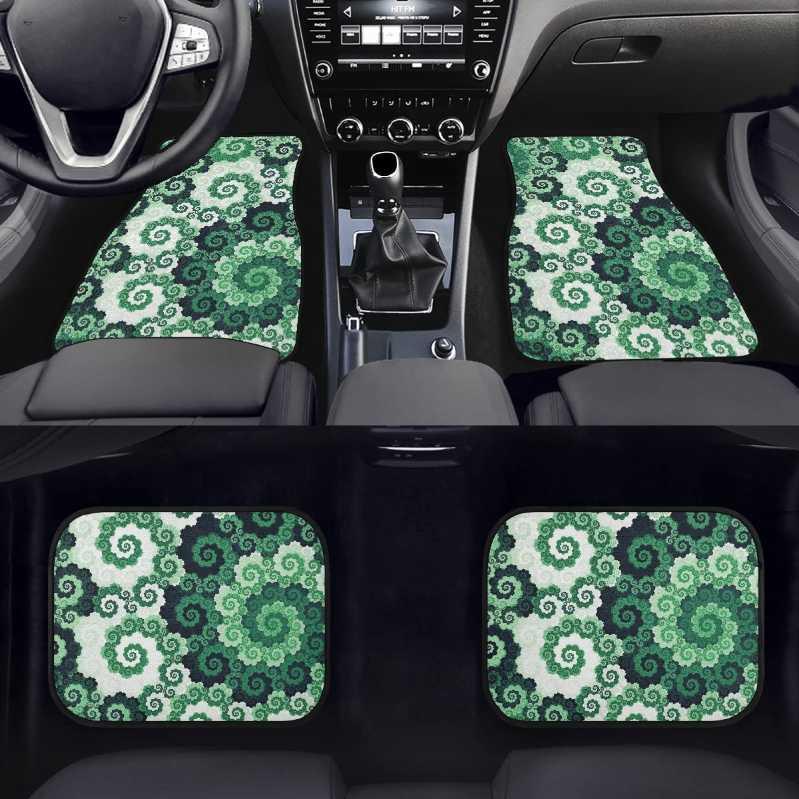 Tappetini universali in gomma resistente, set completo di 4 pezzi, con retro in gomma anteriore e posteriore