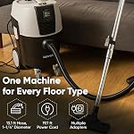 Dapper Supply Wet/Dry Dust Extractor/Vacuum with Auto HEPA Filter, 8 Gallon, Tool Auto-Start, 140 CFM, 20 kPa Suction, 2-Year Warranty – Ideal for Drywall, Jobsite Dust Collection, and General Cleanup