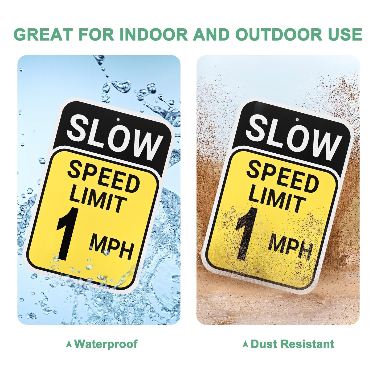 M METERXITY 2-Pack Speed Limit 1 MPH Sign - Image 4